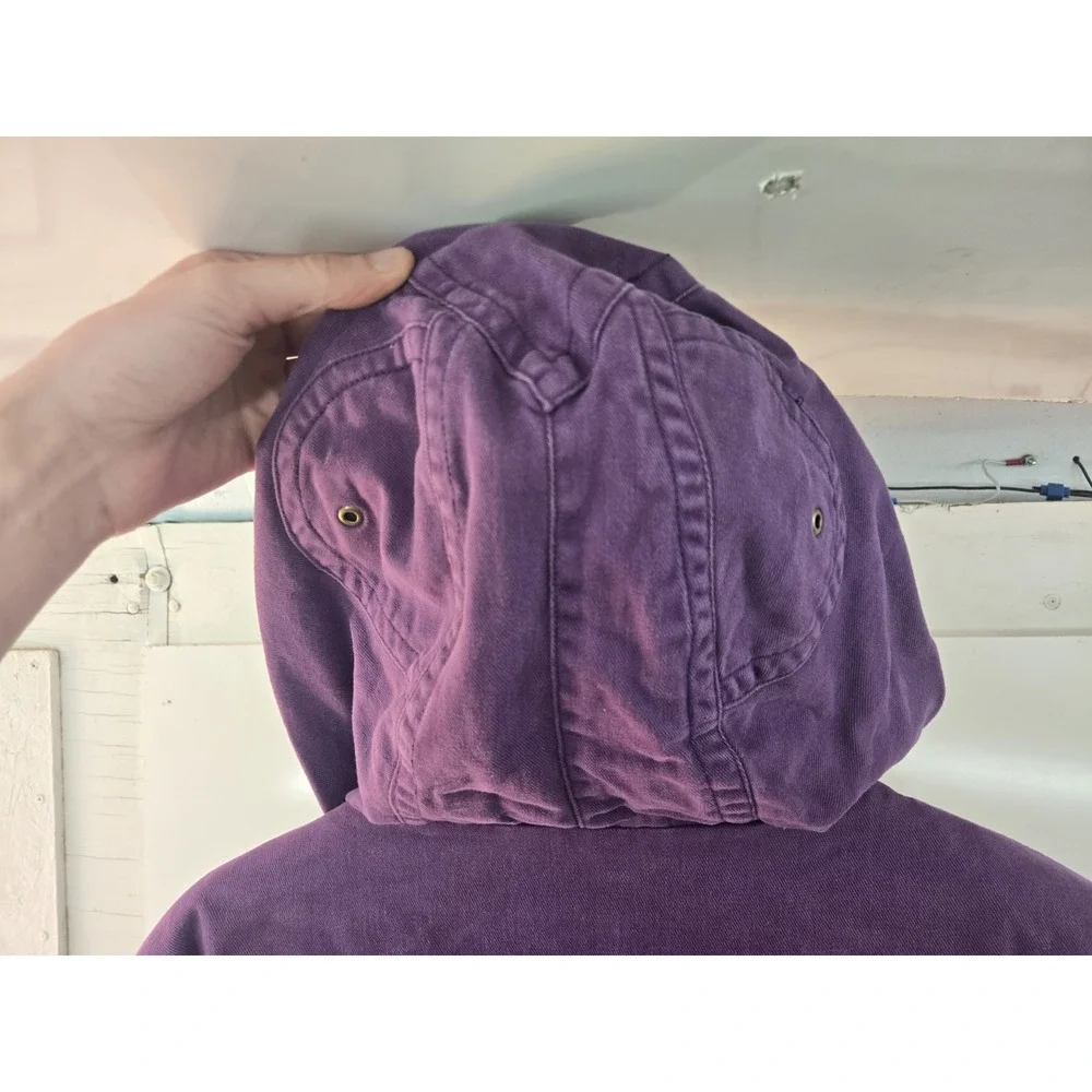 Vintage Mulberry‎ Street Cotton Coat Jacket Womens Large Full Zip Purple